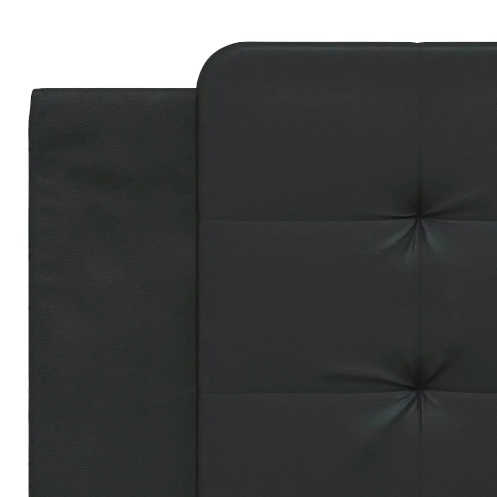 Bed Frame with Headboard Black 183x203 cm King Size Faux Leather 3208198