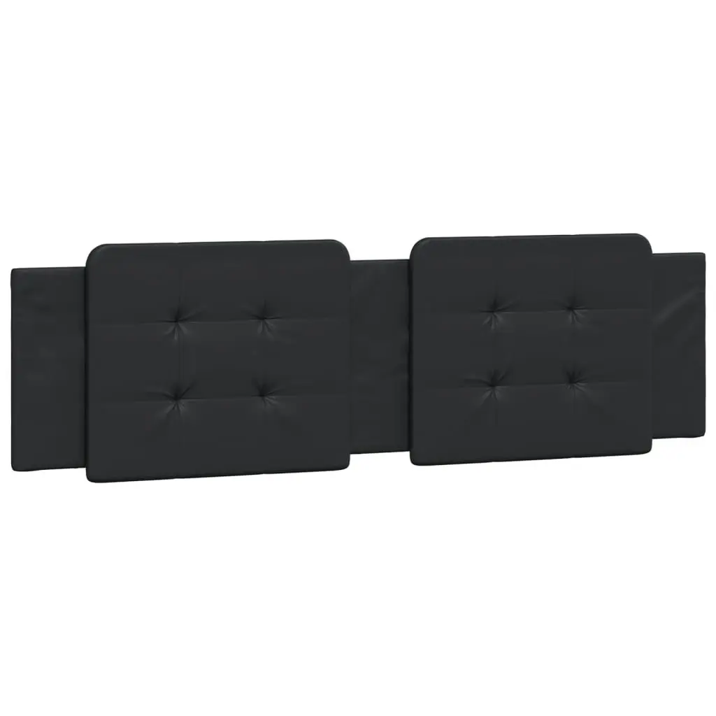 Bed Frame with Headboard Black 183x203 cm King Size Faux Leather 3208198