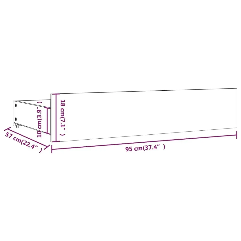 Bed Frame with Drawers White 183x203 cm King Size 3103575