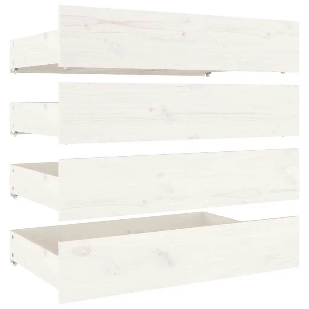 Bed Frame with Drawers White 183x203 cm King Size 3103575