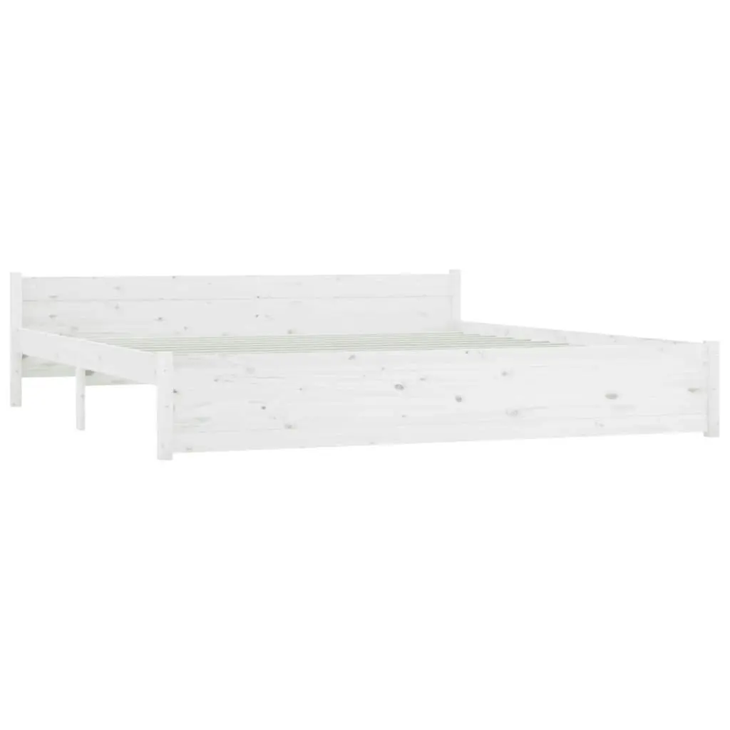 Bed Frame with Drawers White 183x203 cm King Size 3103575