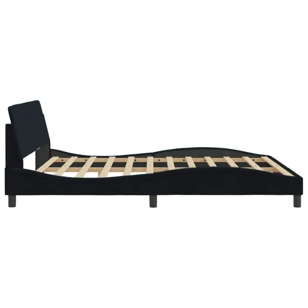 Bed Frame without Mattress Black 183x203 cm King Velvet 3207665