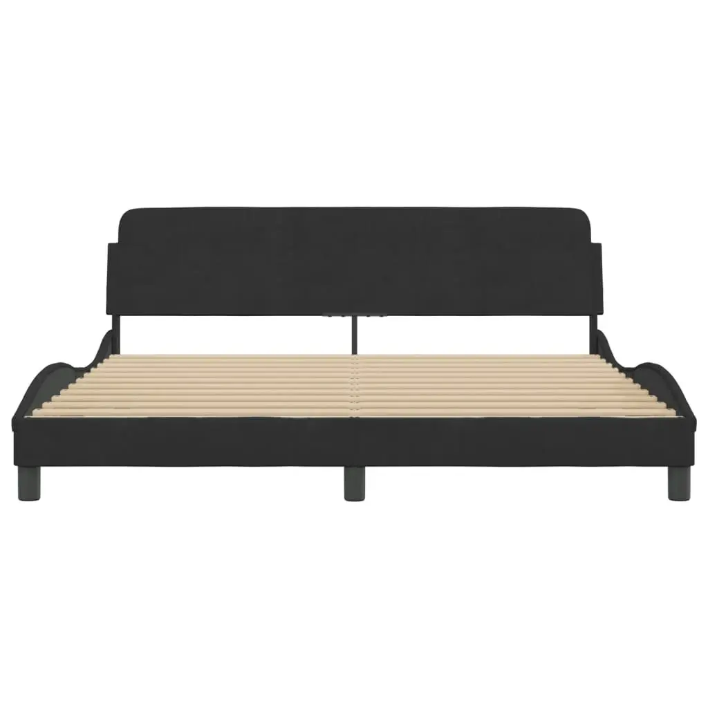 Bed Frame without Mattress Black 183x203 cm King Velvet 3207665