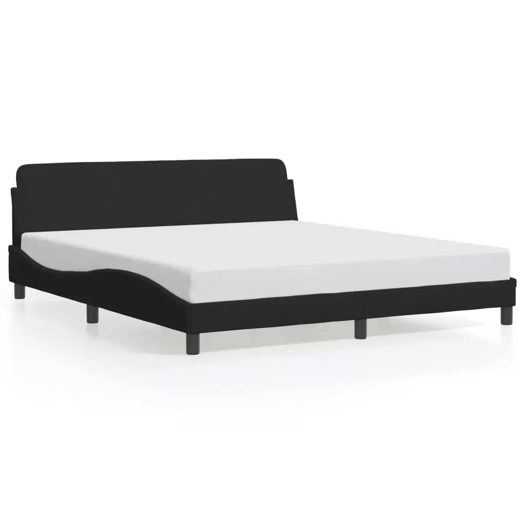 Bed Frame without Mattress Black 183x203 cm King Velvet 3207665