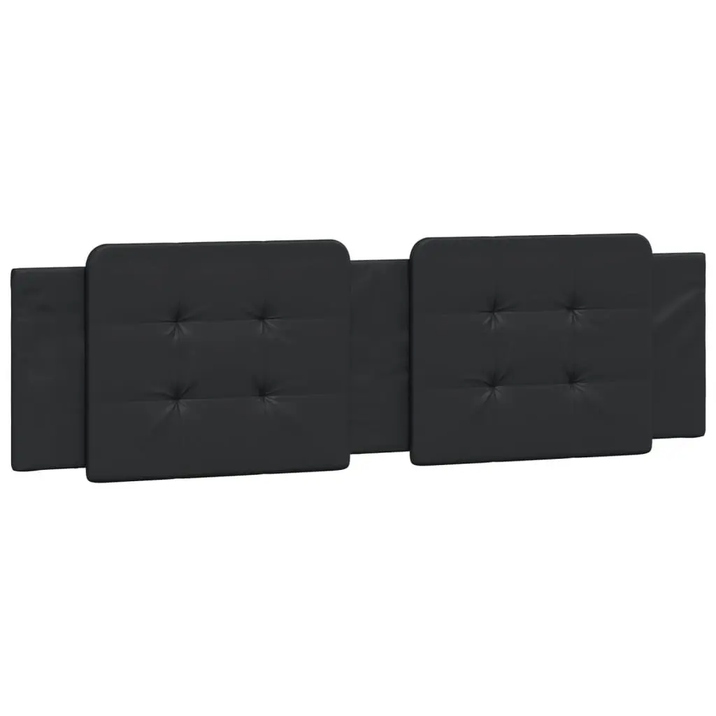 Bed Frame with Headboard Black 183x203 cm King Size Faux Leather 3208282