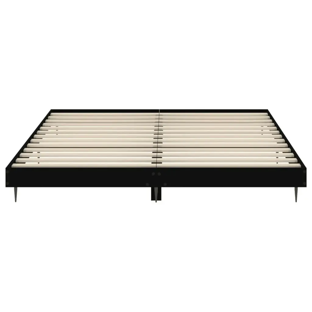 Bed Frame Black 183x203 cm King Size Engineered Wood 832222