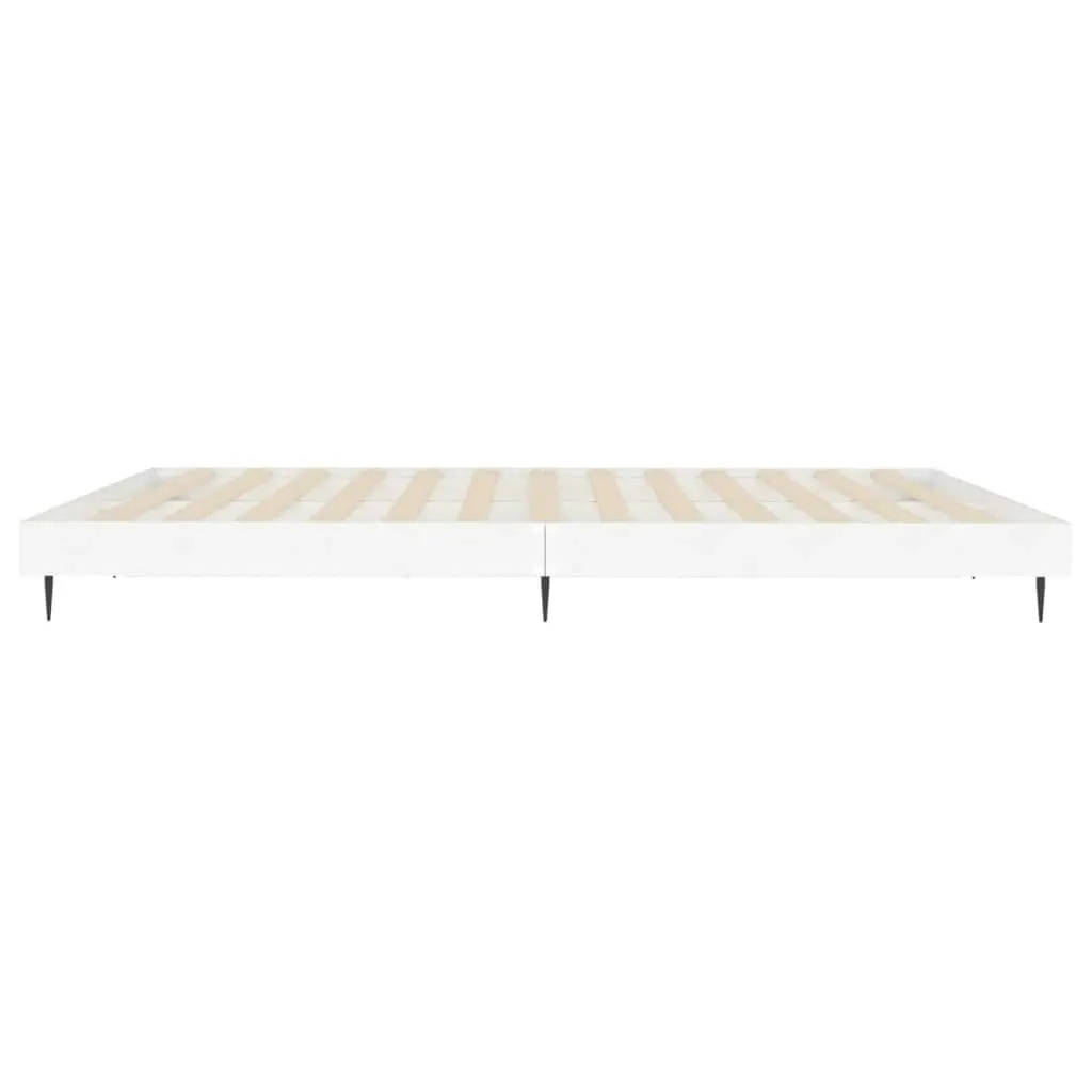 Bed Frame White 153x203 cm Queen Size Engineered Wood 832237