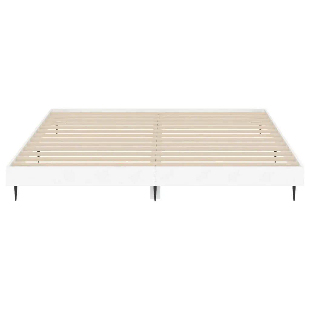 Bed Frame White 153x203 cm Queen Size Engineered Wood 832237