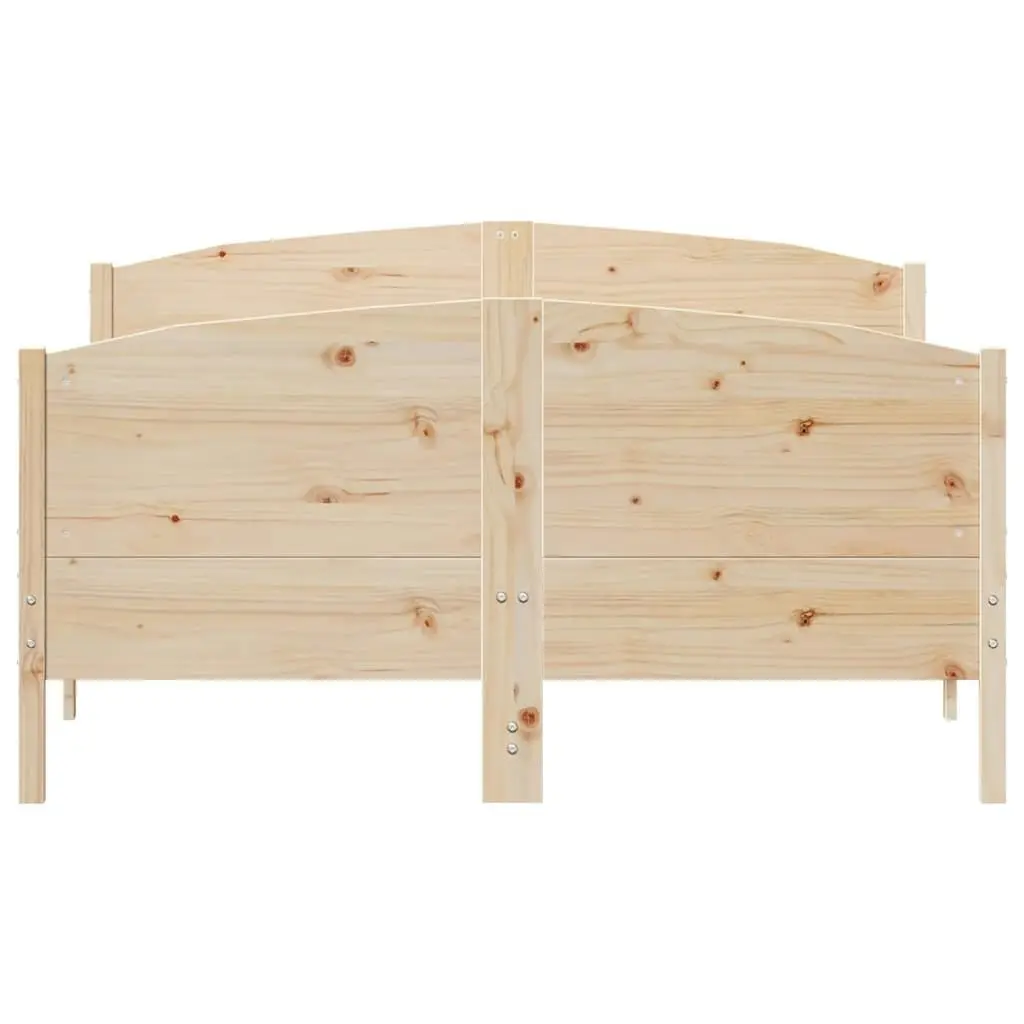 Bed Frame with Headboard 135x190 cm Solid Wood Pine 3216182