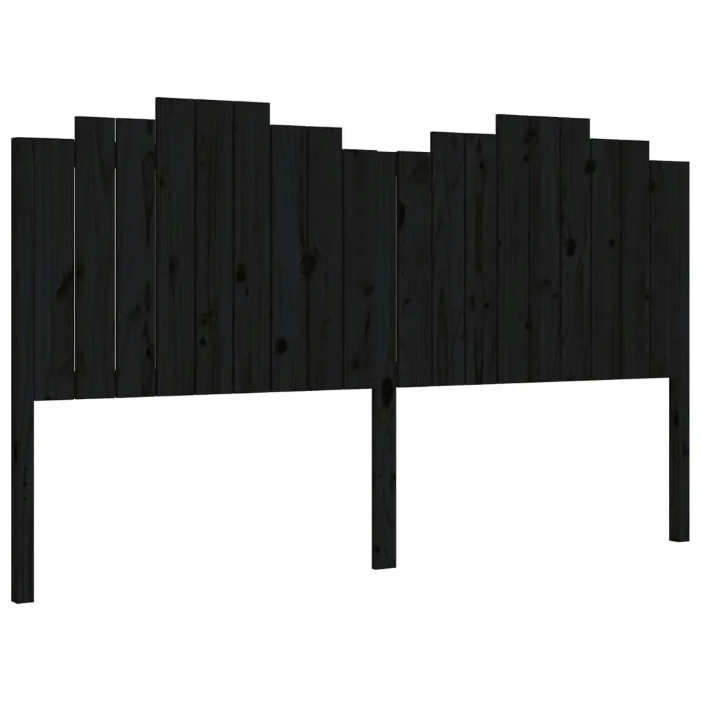 Bed Frame without Mattress Black 183x203 cm King Solid Wood Pine 3192315