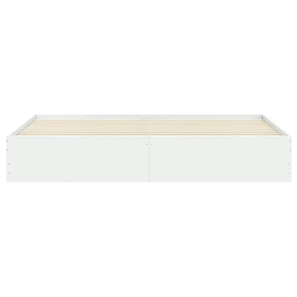 Bed Frame with Drawers White 183x203 cm King Size Engineered Wood 3207252