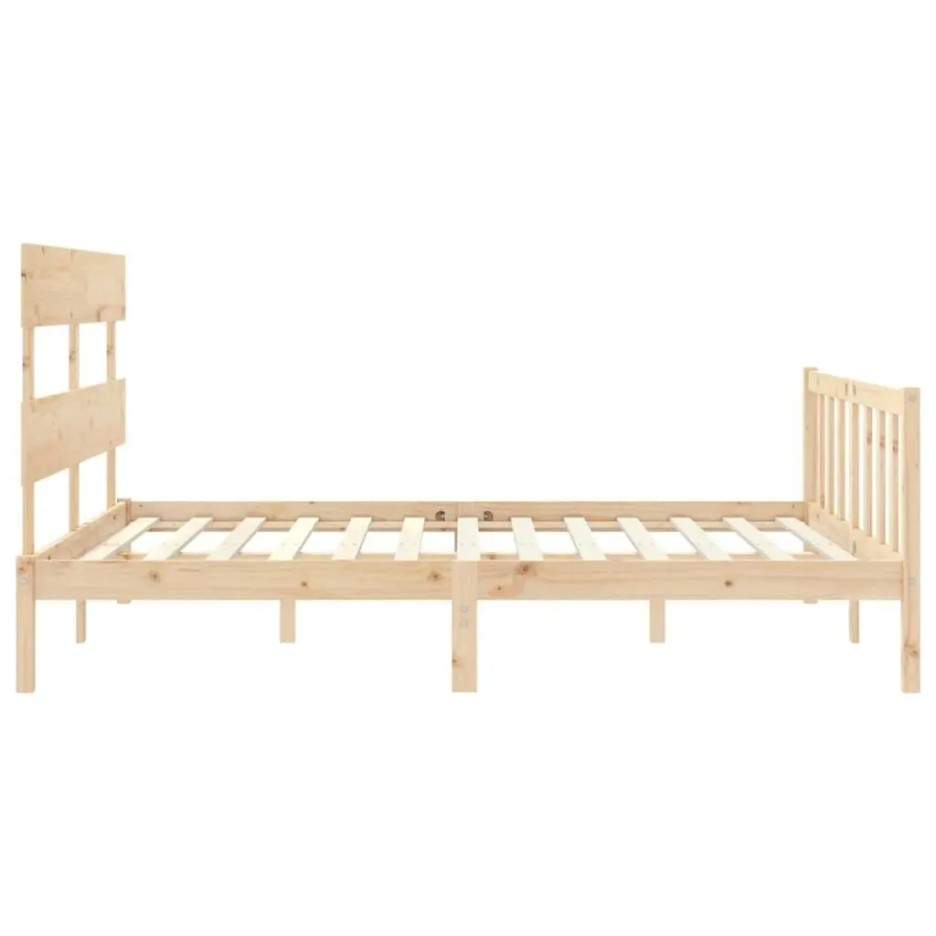 Bed Frame without Mattress 150x200 cm Solid Wood Pine 3193276