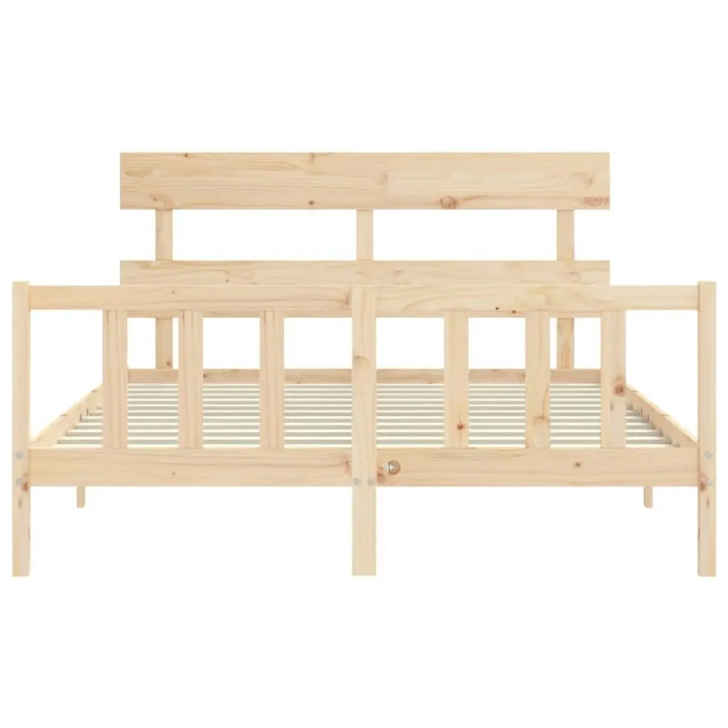 Bed Frame without Mattress 150x200 cm Solid Wood Pine 3193276