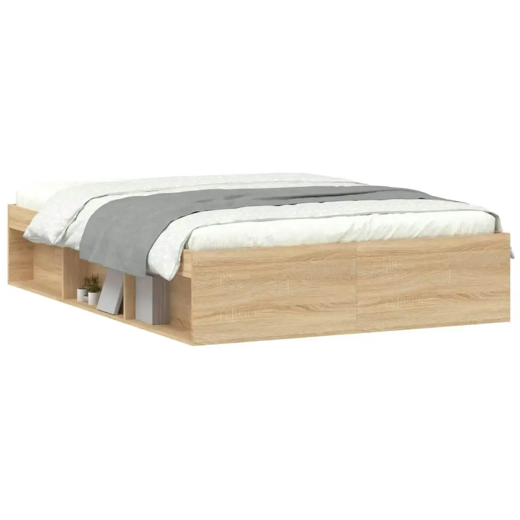 Bed Frame Sonoma Oak 137x187 cm Single Size 3203910