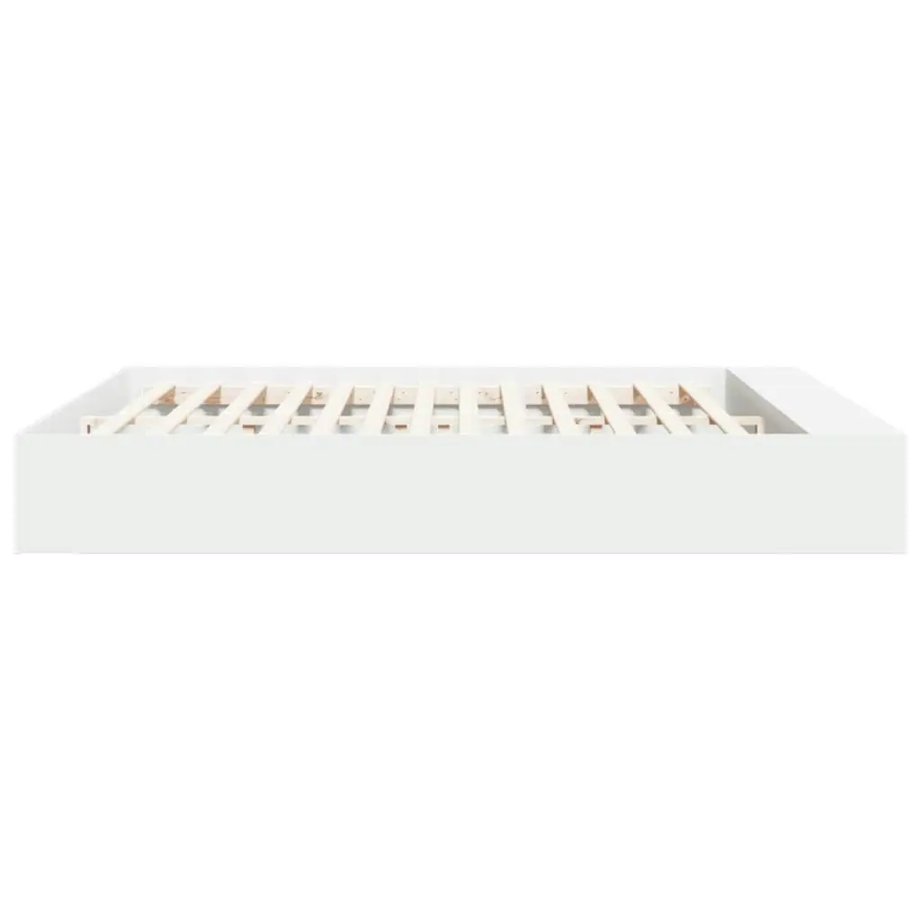 Bed Frame White 183x203 cm King Size Engineered Wood 3280545