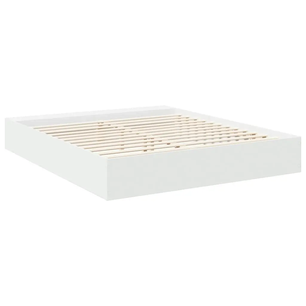 Bed Frame White 183x203 cm King Size Engineered Wood 3280545