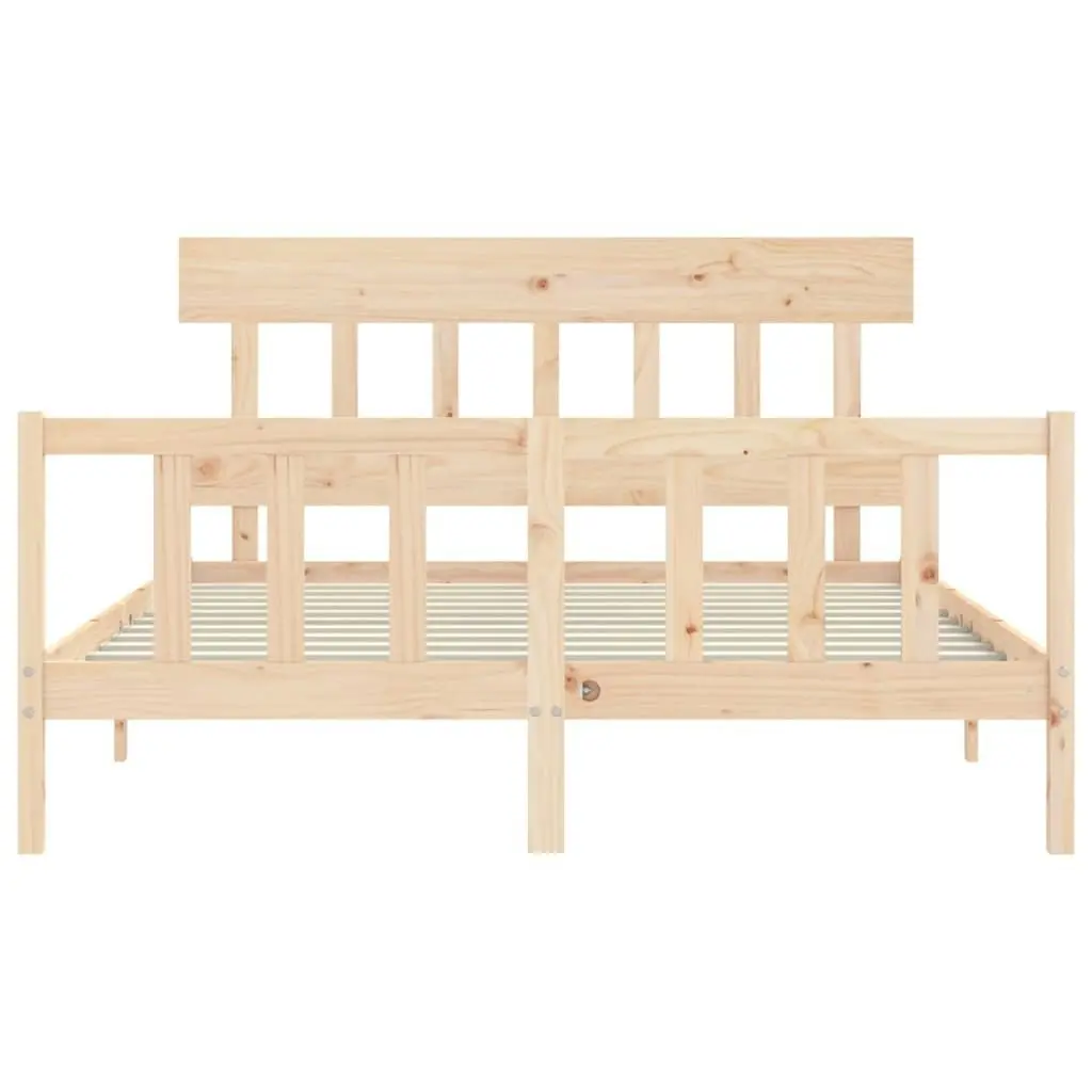 Bed Frame without Mattress 150x200 cm Solid Wood Pine 3193341