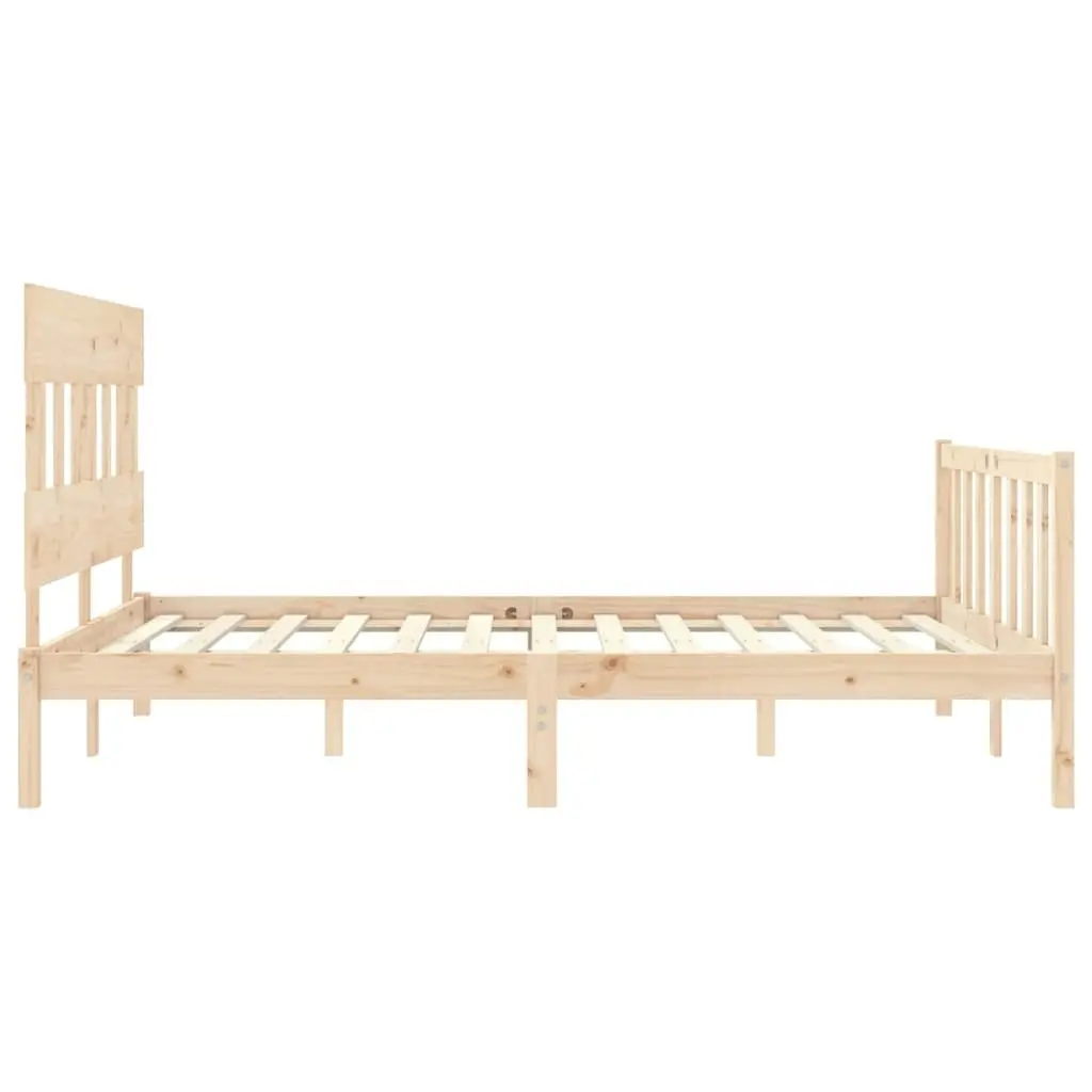 Bed Frame without Mattress 150x200 cm Solid Wood Pine 3193341