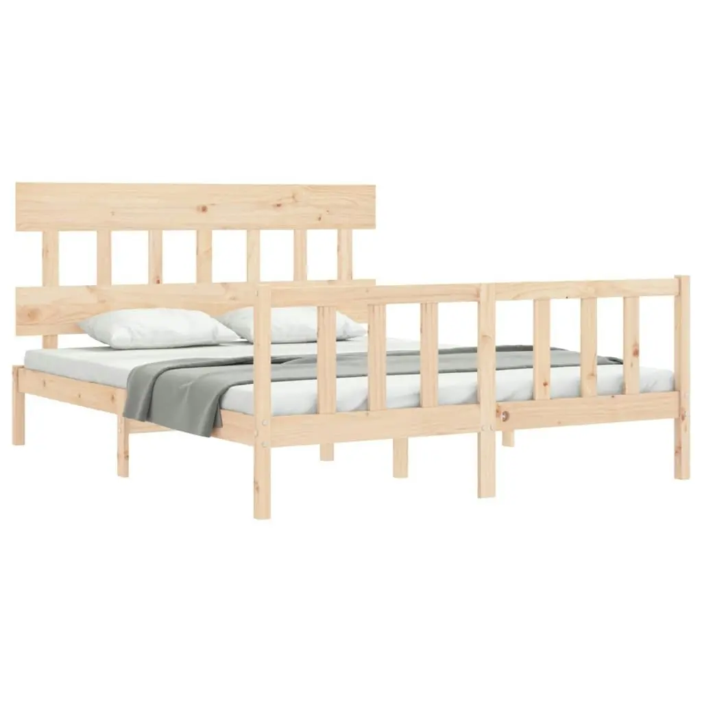 Bed Frame without Mattress 150x200 cm Solid Wood Pine 3193341