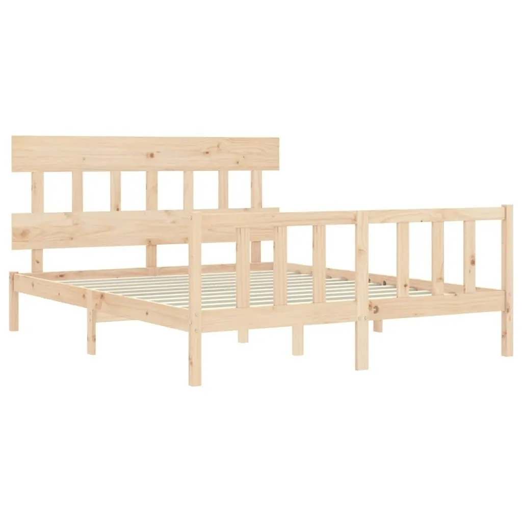 Bed Frame without Mattress 150x200 cm Solid Wood Pine 3193341