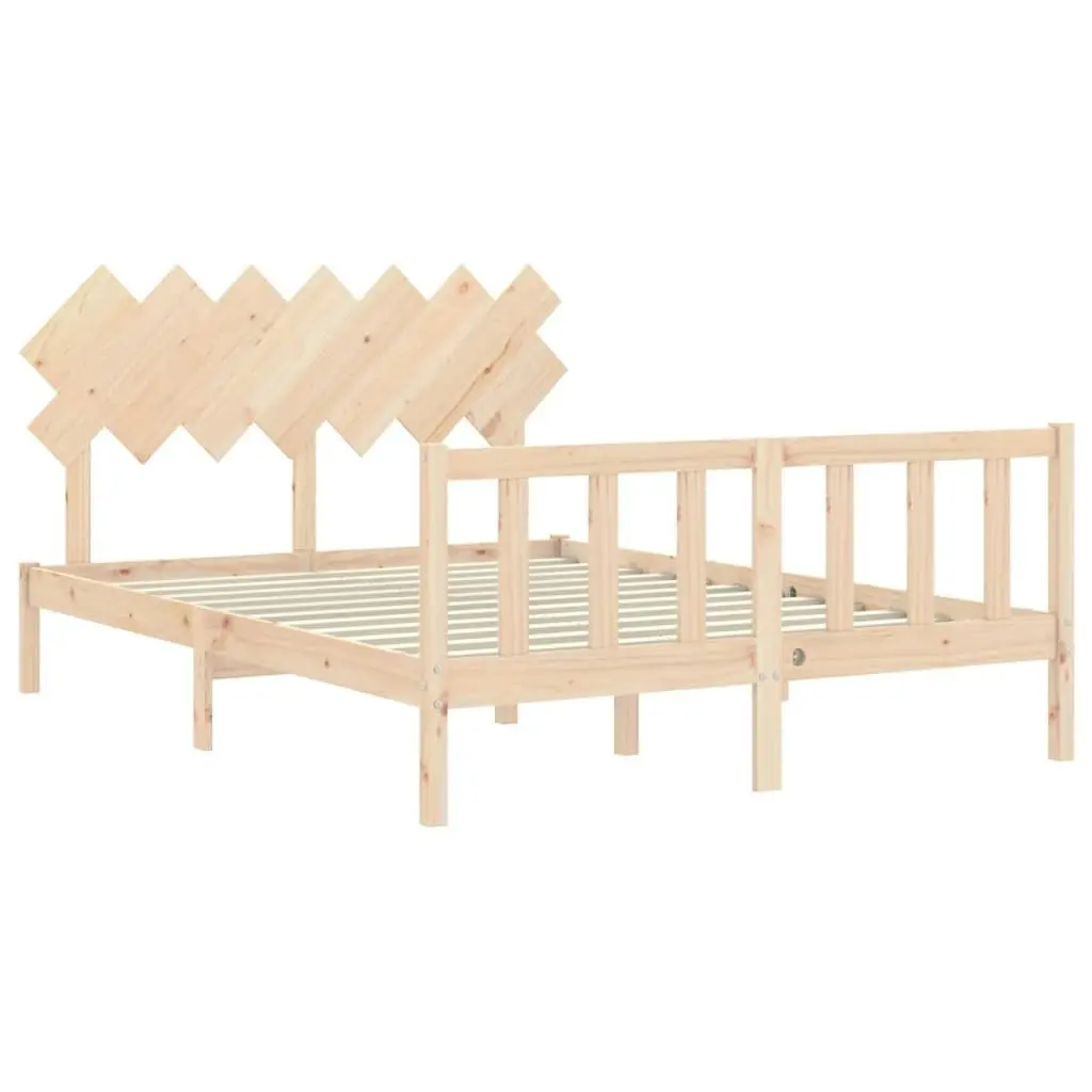 Bed Frame without Mattress 150x200 cm Solid Wood Pine 3193471