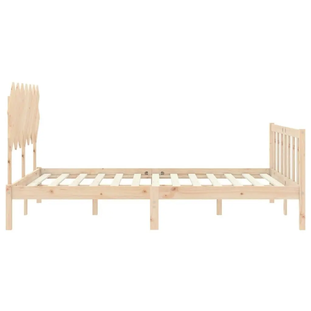 Bed Frame without Mattress 150x200 cm Solid Wood Pine 3193471