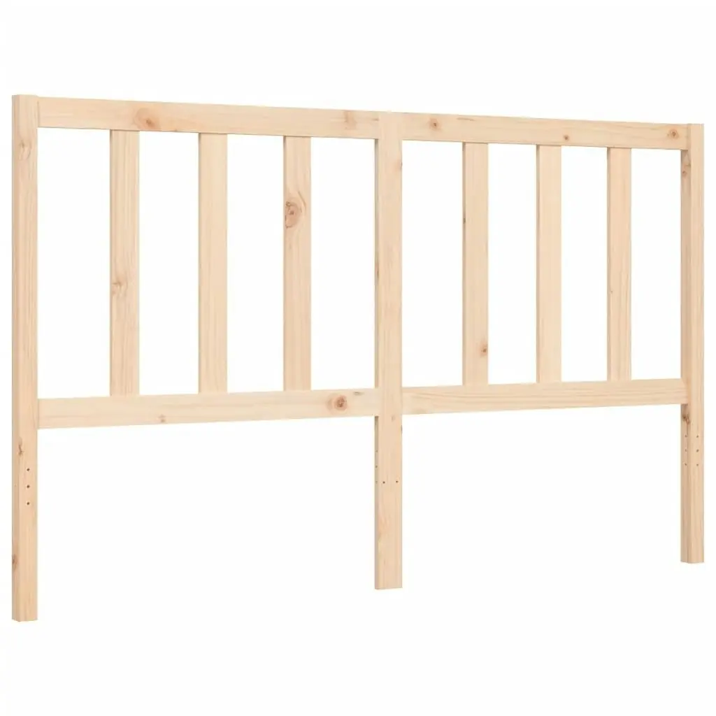 Bed Frame with Headboard 153x203 cm Queen Solid Wood 3193861