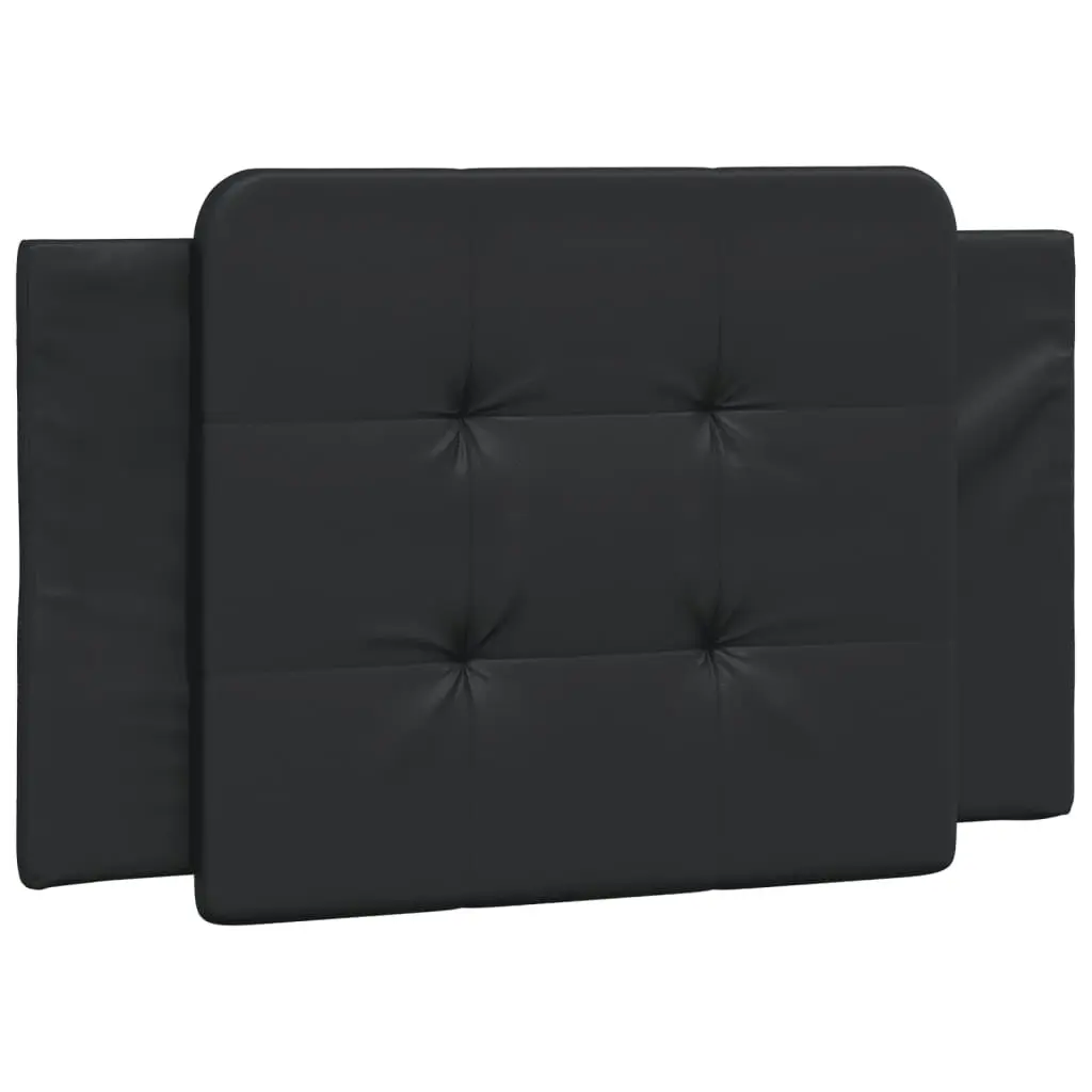 Bed Frame with Headboard Black 92x187 cm Single Size Faux Leather 3208274