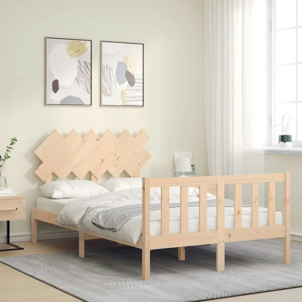 Bed Frame without Mattress 135x190 cm Solid Wood Pine 3193441