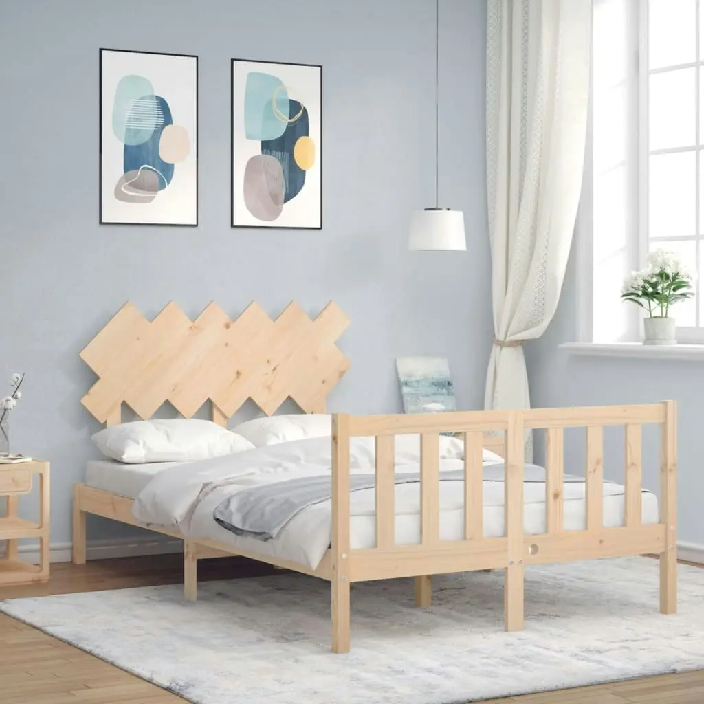 Bed Frame without Mattress 135x190 cm Solid Wood Pine 3193441