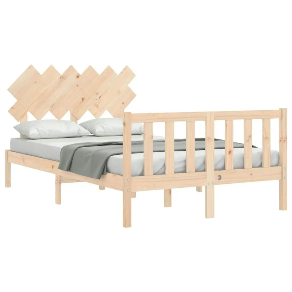 Bed Frame without Mattress 135x190 cm Solid Wood Pine 3193441