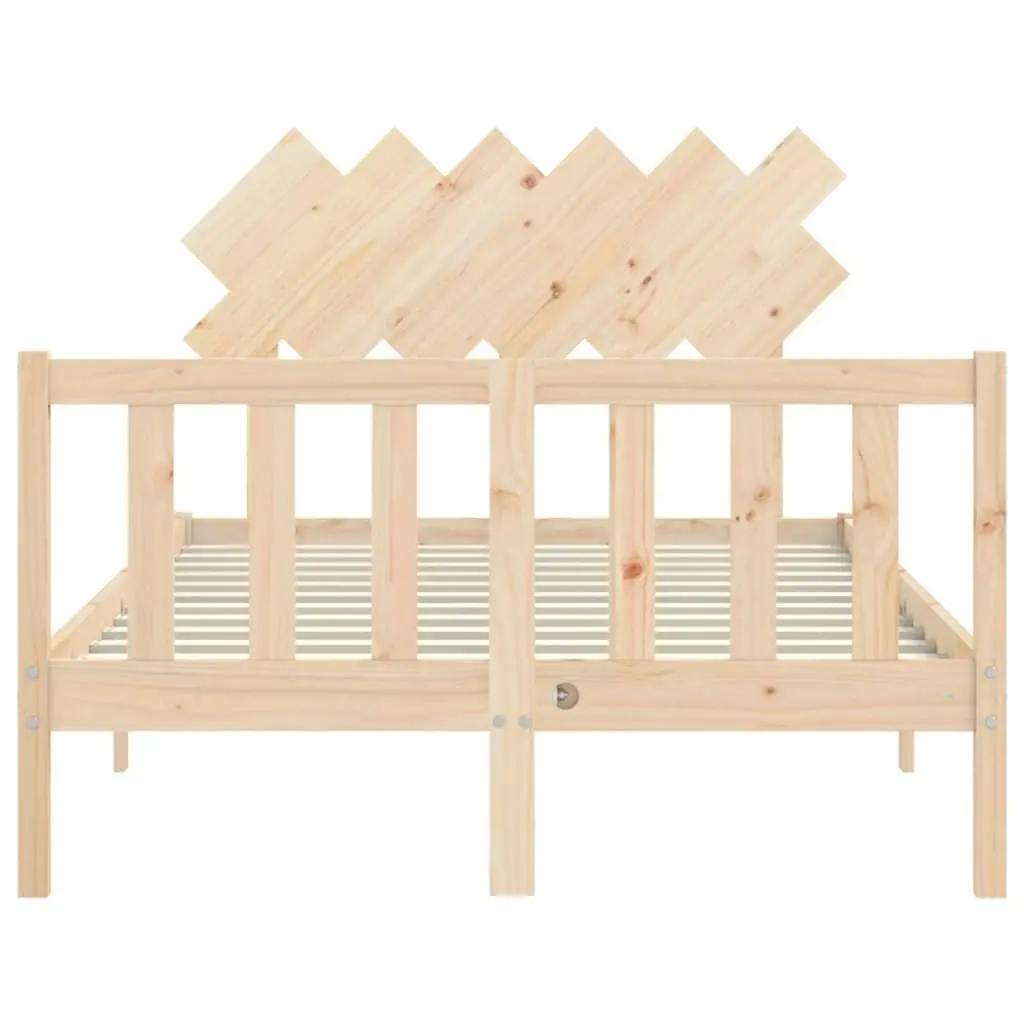 Bed Frame without Mattress 135x190 cm Solid Wood Pine 3193441