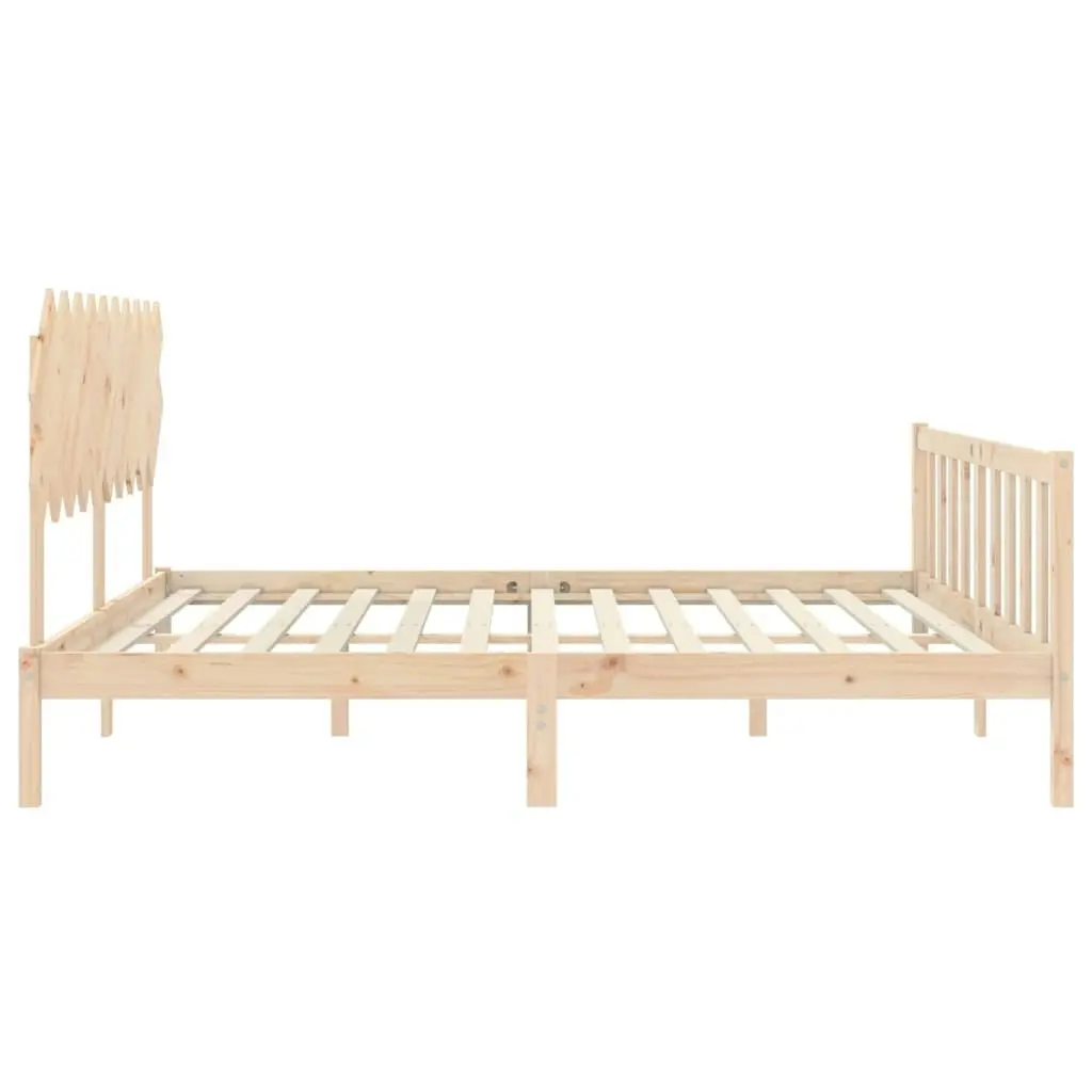 Bed Frame without Mattress 135x190 cm Solid Wood Pine 3193441