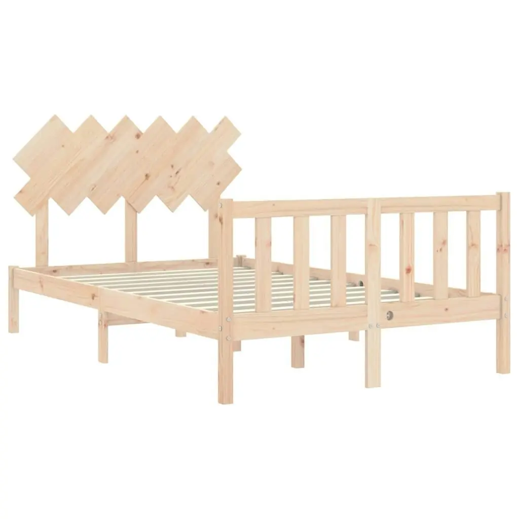 Bed Frame without Mattress 135x190 cm Solid Wood Pine 3193441