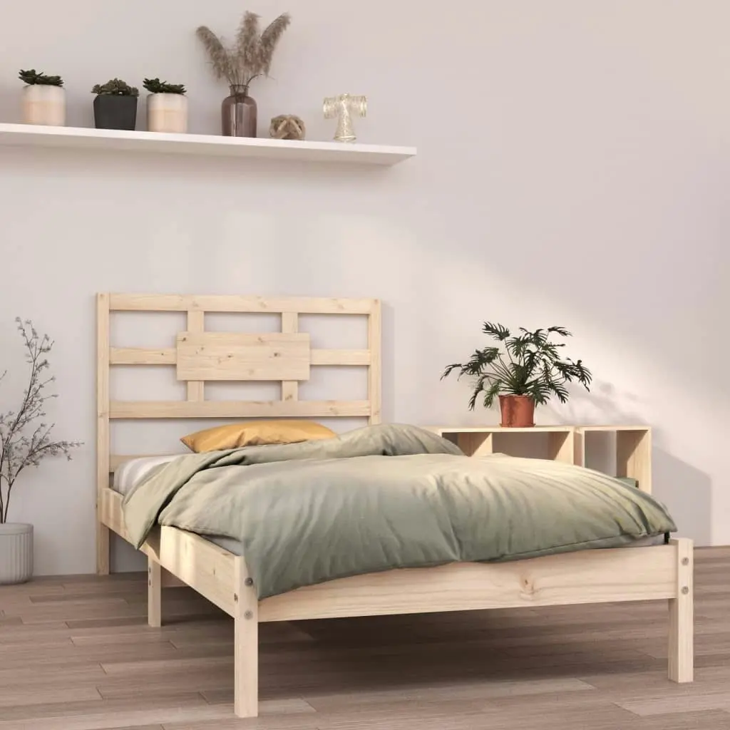 Bed Frame without Mattress 90x190 cm Solid Wood 3105630