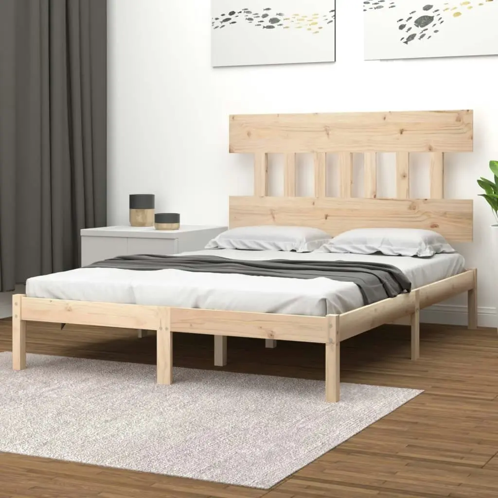 Bed Frame without Mattress 135x190 cm Solid Wood 3104713