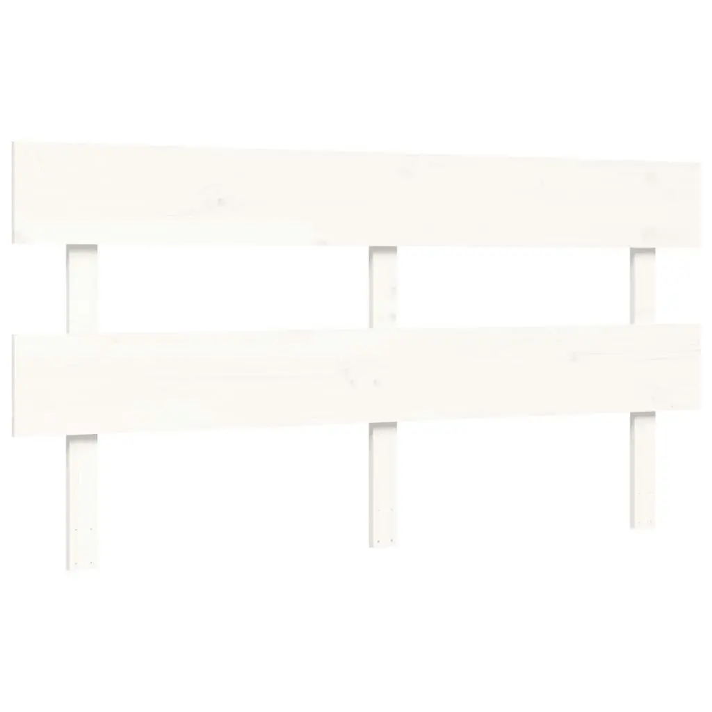 Bed Frame without Mattress White 150x200 cm Solid Wood 3195097