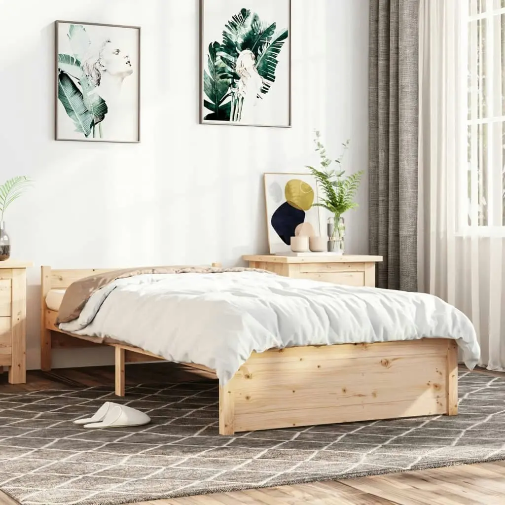 Bed Frame without Mattress Solid Wood 90x190 cm 815009