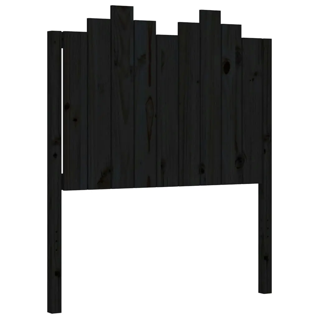 Bed Frame without Mattress Black 90x190 cm Solid Wood Pine 3192265