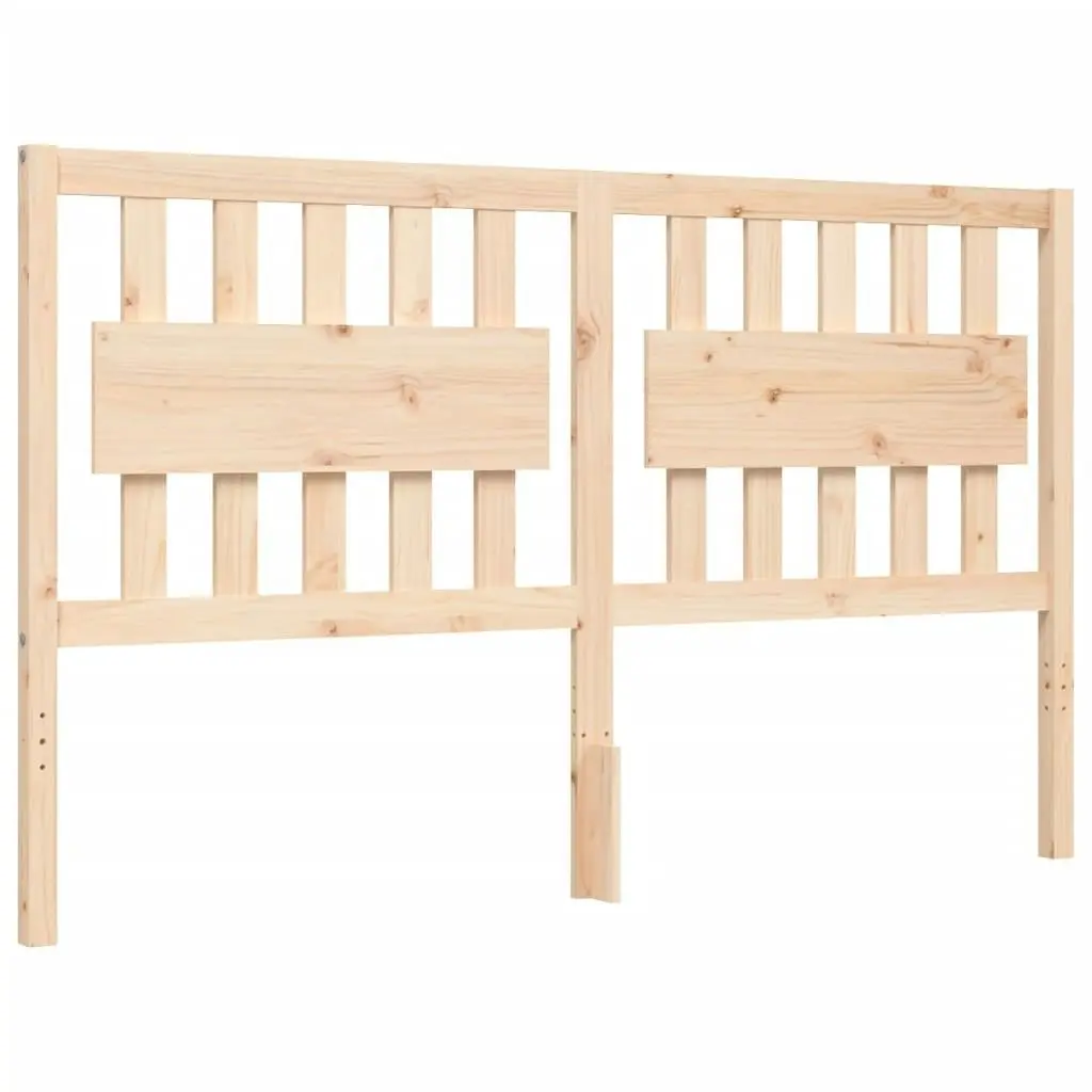 Bed Frame with Headboard 153x203 cm Queen Solid Wood 3194316