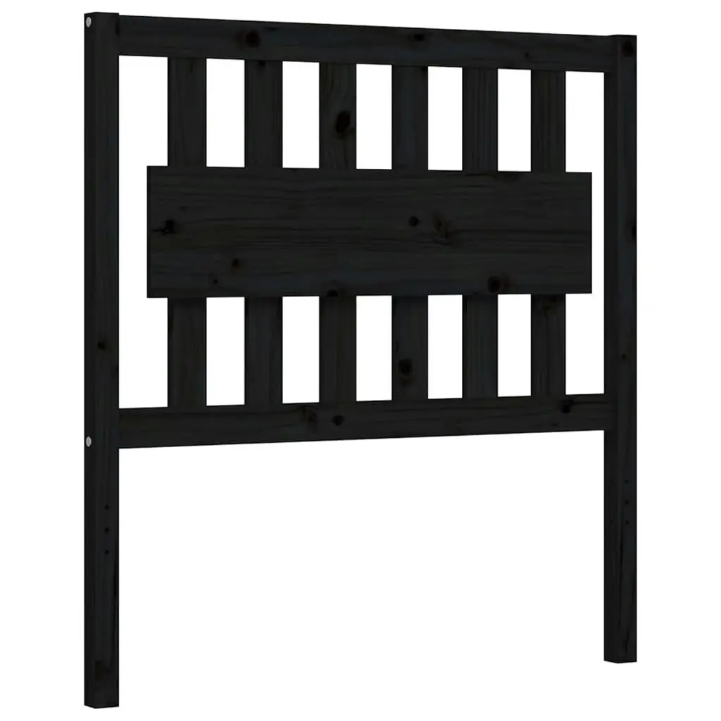 Bed Frame without Mattress Black 90x190 cm Solid Wood Pine 3192395