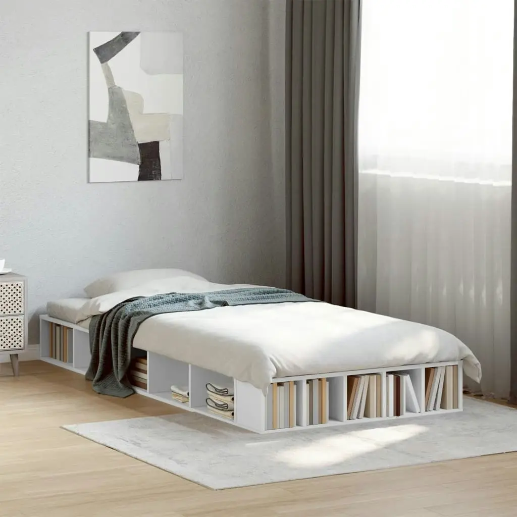 Bed Frame White 90x190 cm Engineered Wood 3280524