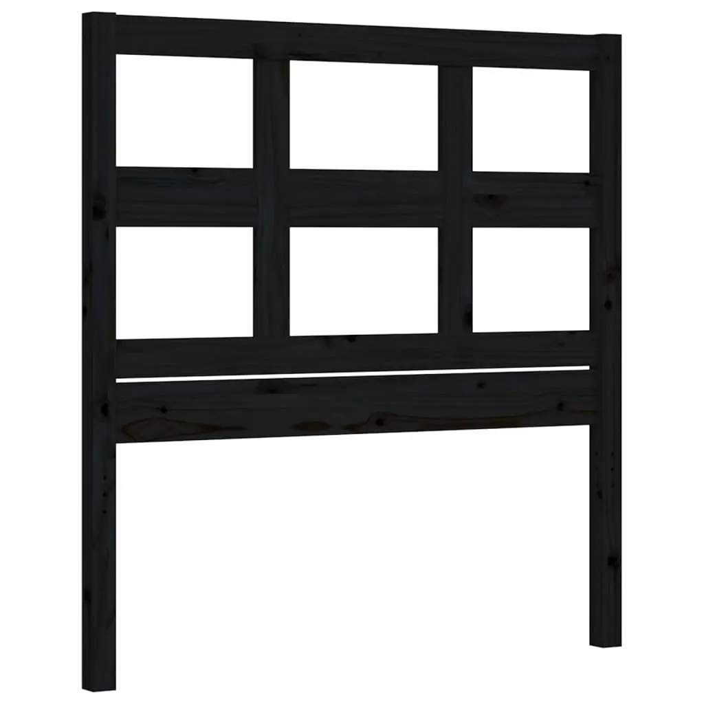 Bed Frame without Mattress Black 90x190 cm Solid Wood Pine 3192980