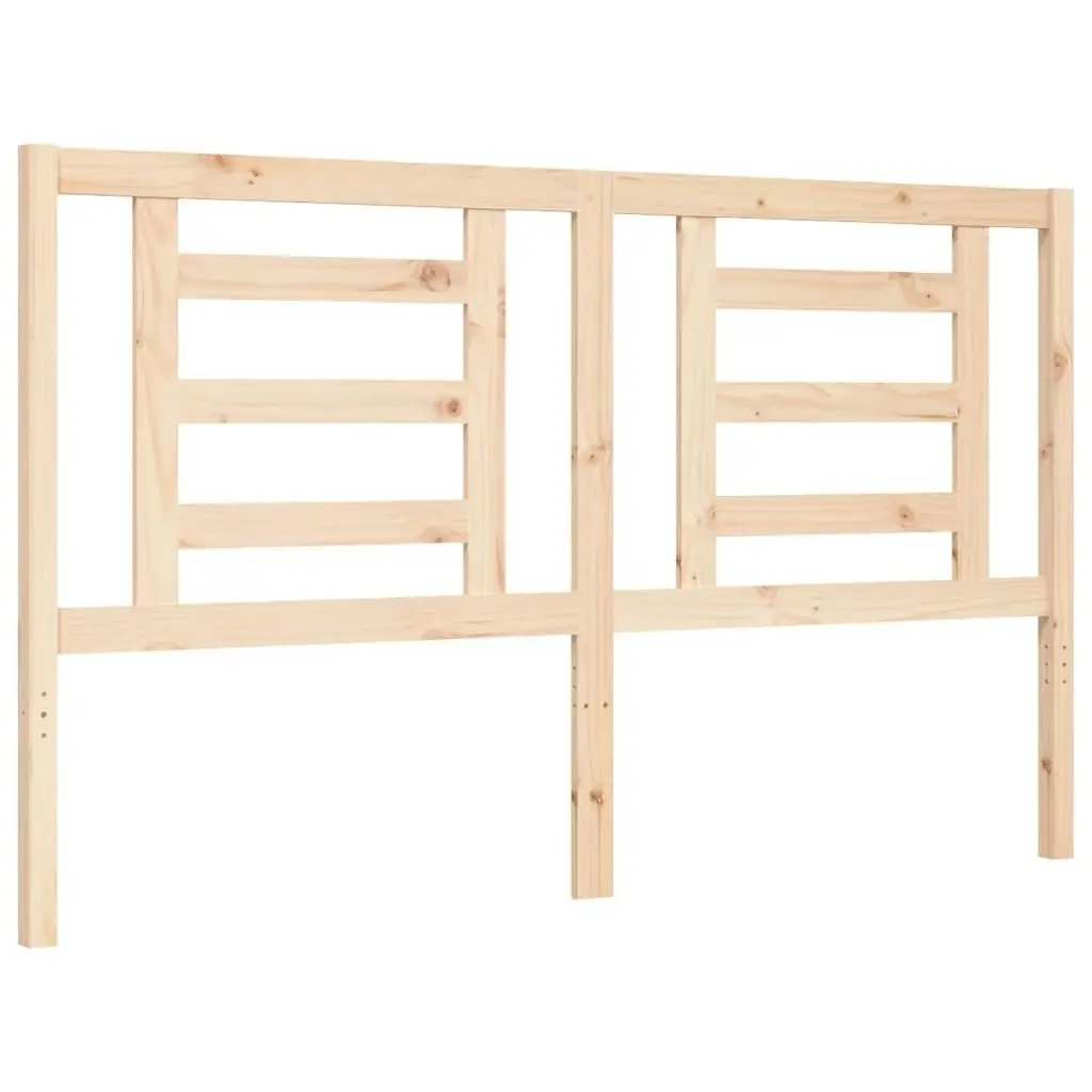 Bed Frame with Headboard 153x203 cm Queen Solid Wood 3194706