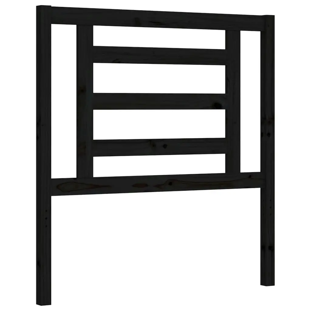 Bed Frame without Mattress Black 90x190 cm Solid Wood Pine 3192850