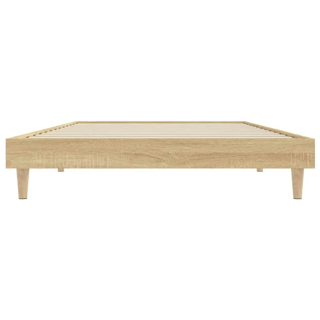 Bed Frame Sonoma Oak 92x187 cm Single Size Engineered Wood 832096