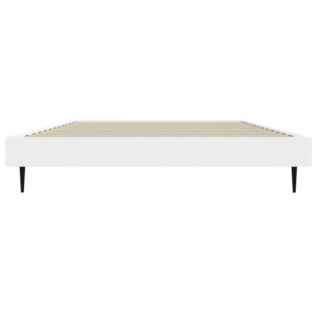 Bed Frame White 92x187 cm Single Size Engineered Wood 832301