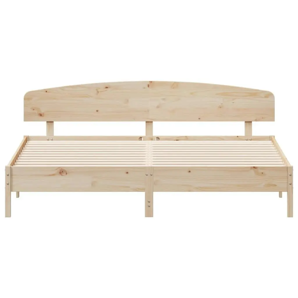 Bed Frame without Mattress 183x203 cm King Solid Wood Pine 3207197