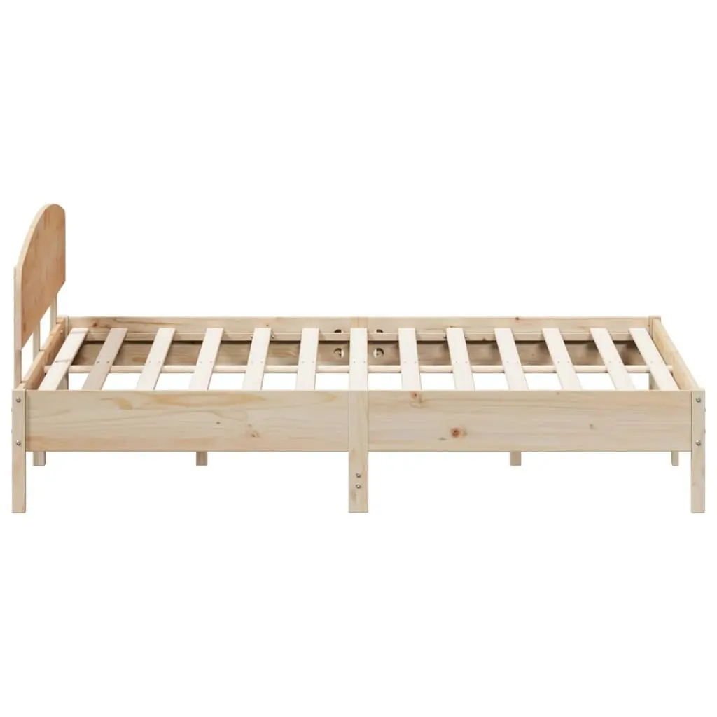 Bed Frame without Mattress 183x203 cm King Solid Wood Pine 3207197