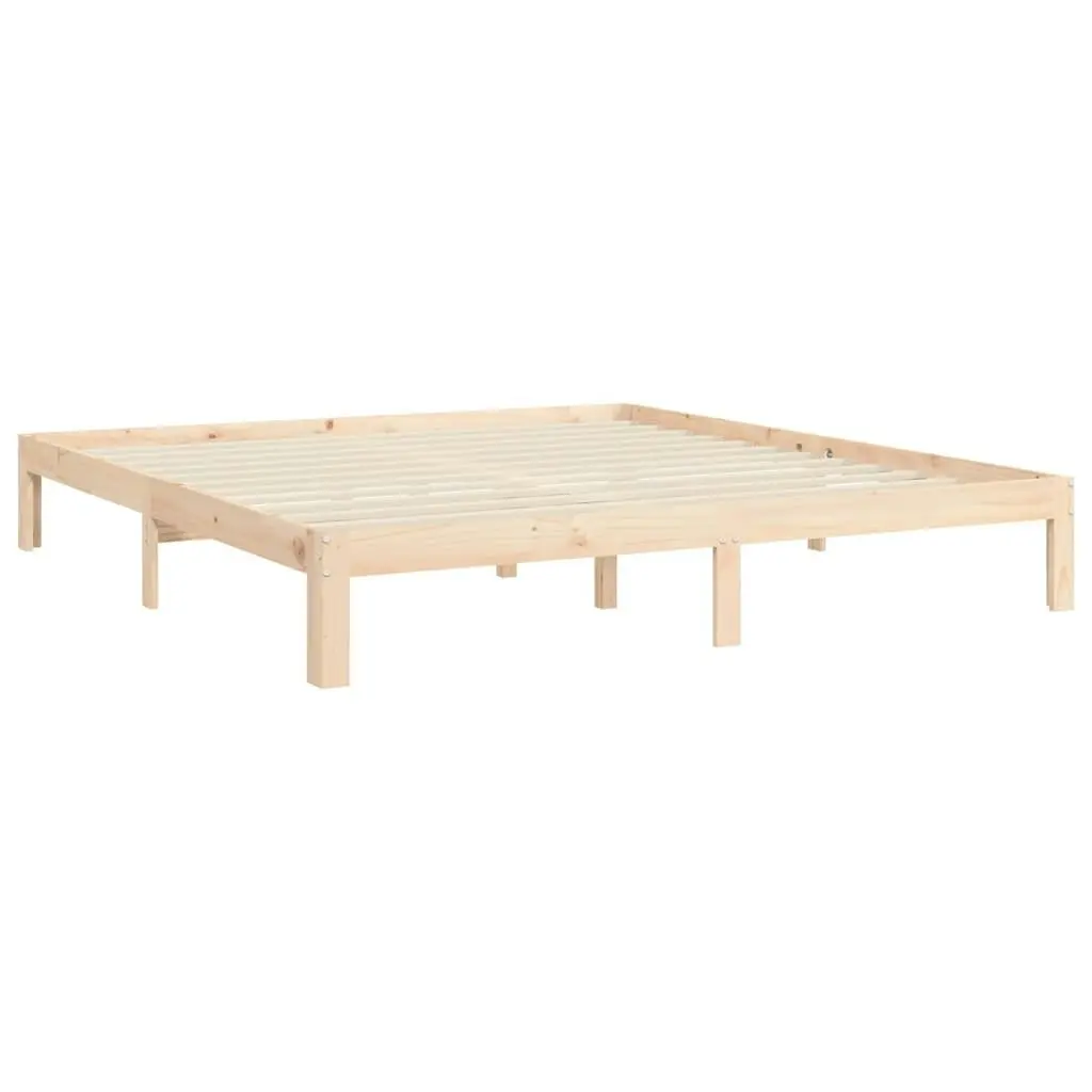 Bed Frame without Mattress 183x203 cm King Solid Wood Pine 3193741